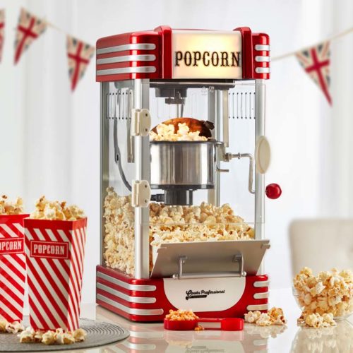 Cooks Professional Retro Popcorn Maker | Powerful 310W | Simple One-Touch Operation | Easy Clean