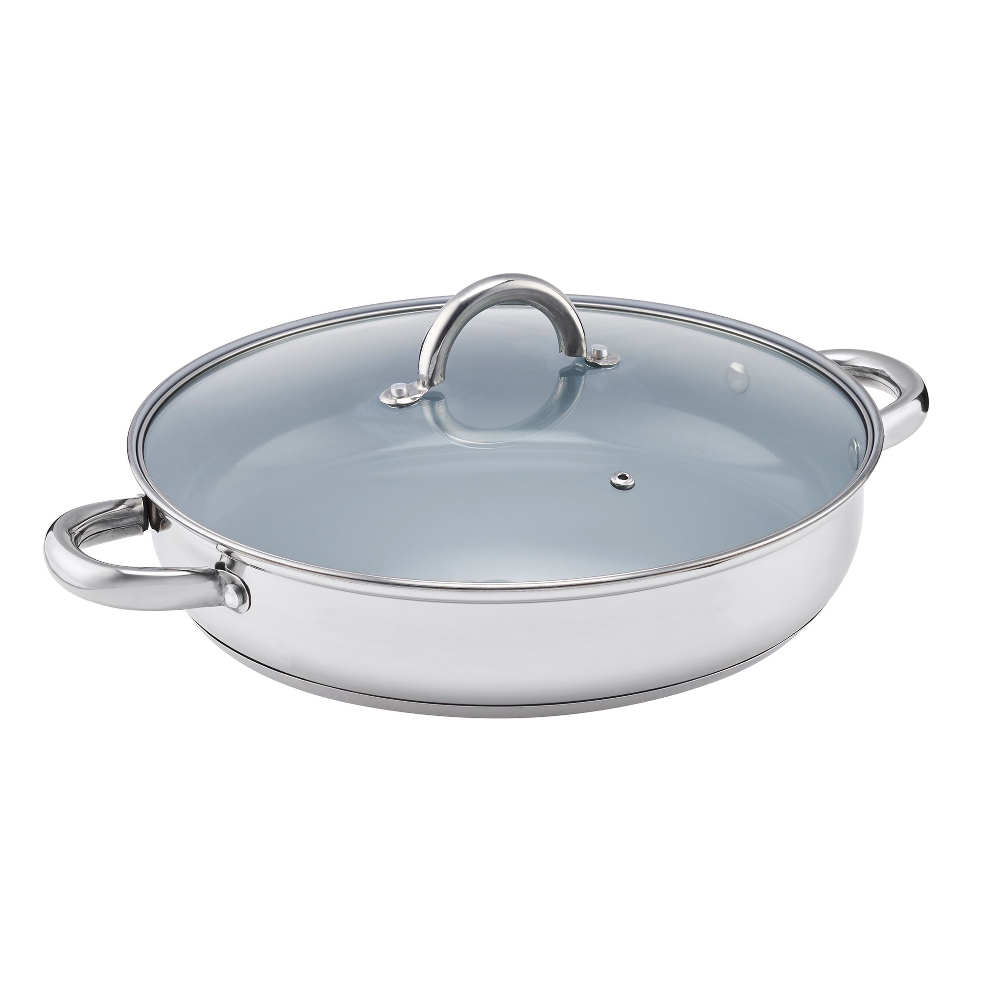 Large saute shop pan with lid