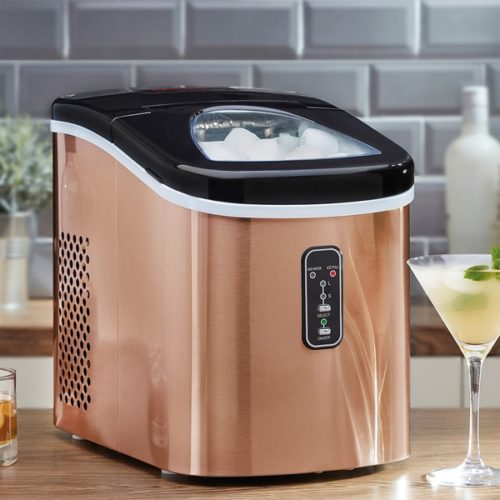 Cooks Professional Automatic Ice Maker | 2.2L Water Tank | Quick and Easy with 2 Ice Size Options | Copper