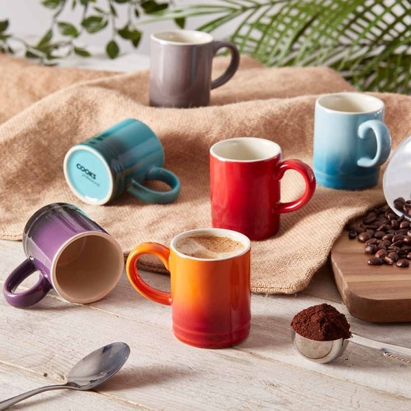 6 Piece Multi Colour Espresso Cups Cooks Professional