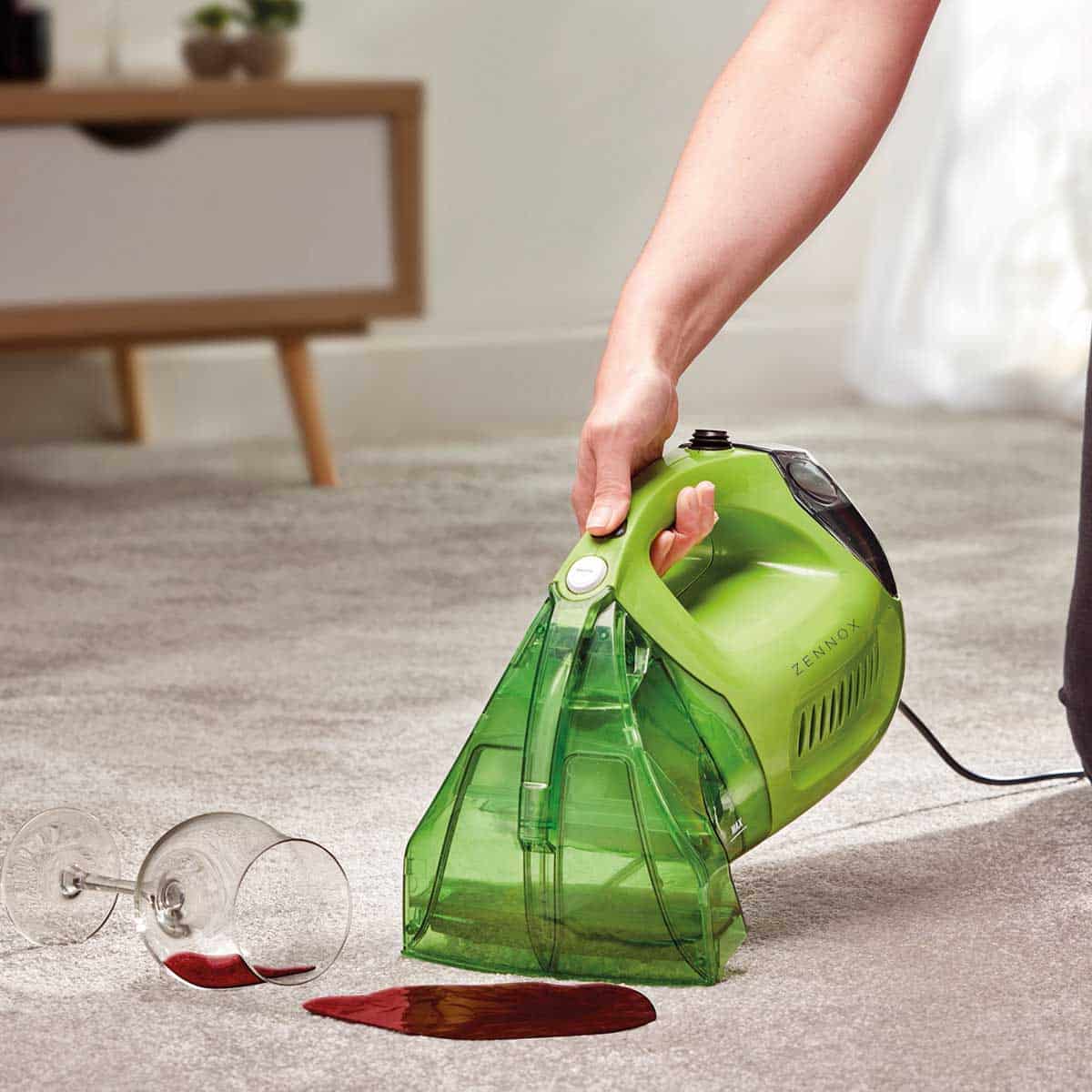Zennox Handheld Electric Carpet & Upholstery Washer in Green 