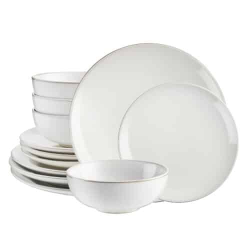 Black and white 2025 dinnerware sale
