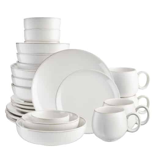 Black and white 2025 dinnerware sale