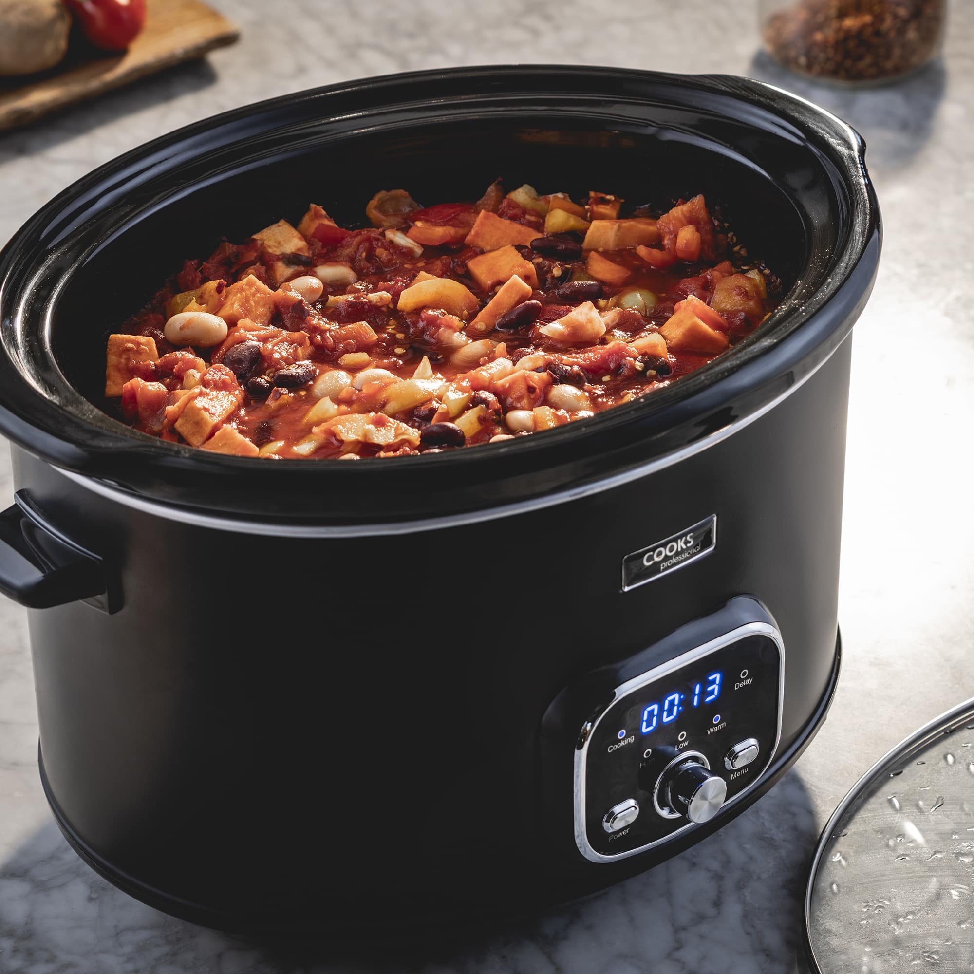 8L Digital Slow Cooker & Glass Lid, 2 Heat Settings Including Delay & Keep  Warm Function by Cooks Professional - Cooks Professional