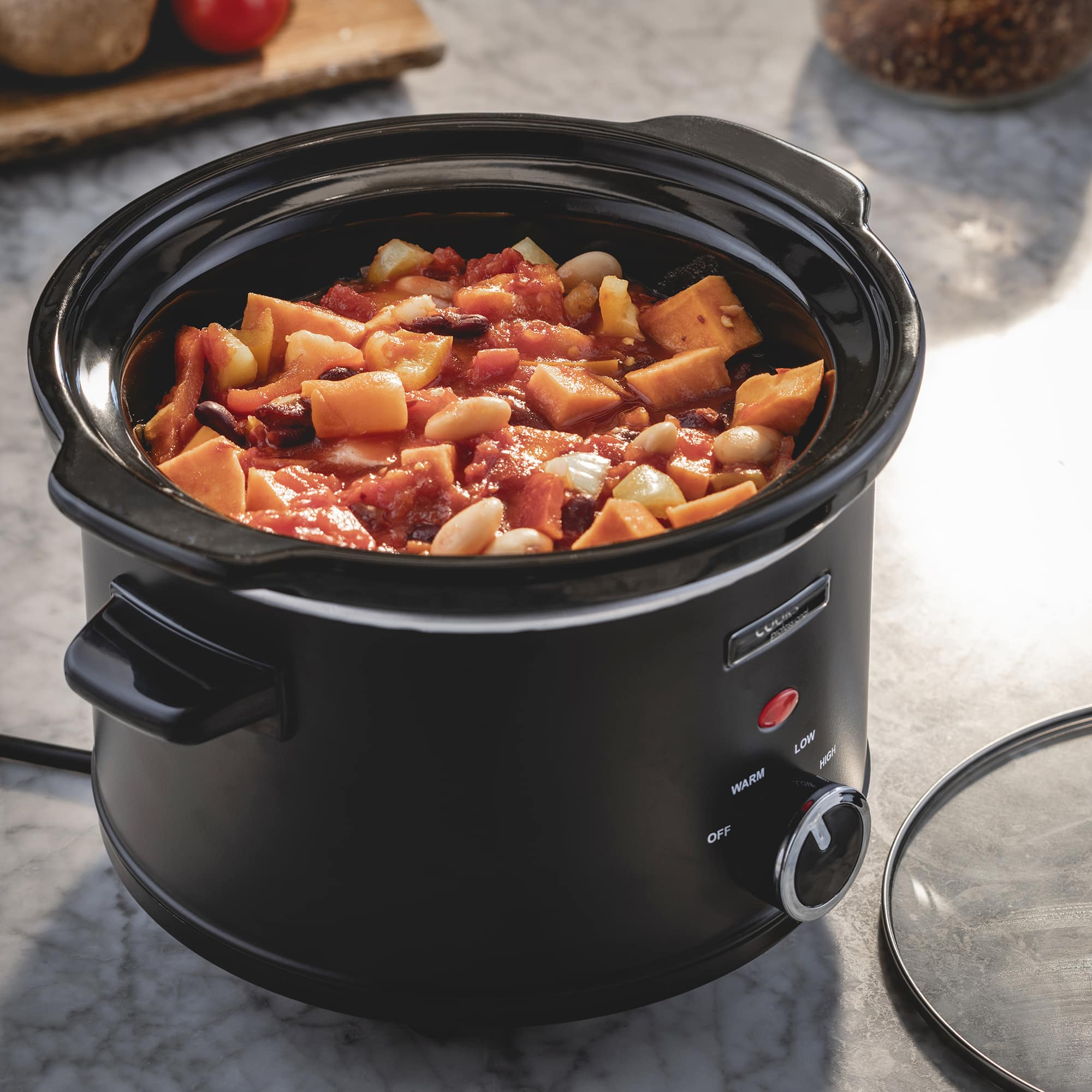 Slow Cooker 2.5L & Glass Lid, 2 Heat Settings Including Keep Warm Function  by Cooks Professional - Cooks Professional